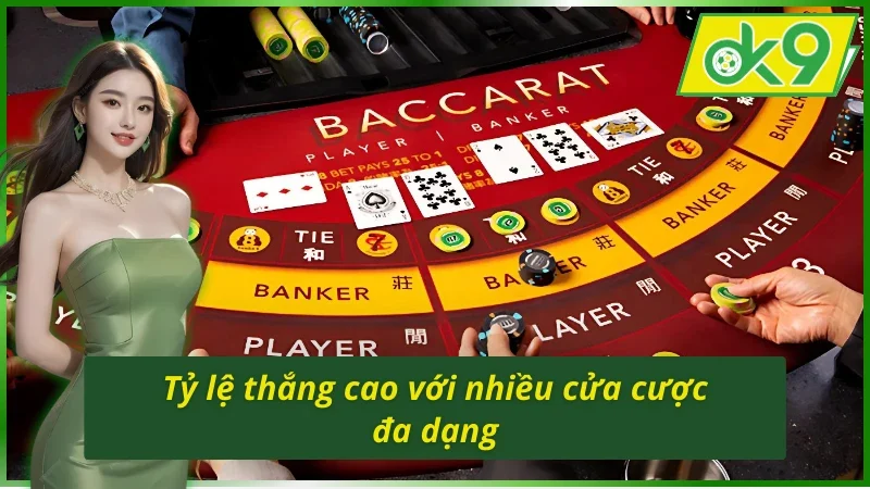 Baccarat OK9 - Sòng Bài Trực Tuyến Hàng Đầu Châu Á 3 Baccarat OK9 sở hữu nhiều cửa cược đặc sắc