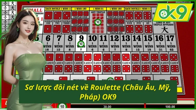 Roulette (Châu Âu, Mỹ, Pháp) OK9: Ai Thực Sự Là Vua Casino? 2 Khái quát sơ lược về Roulette (Châu Âu, Mỹ, Pháp) OK9